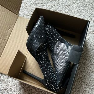 sparkly sock heels